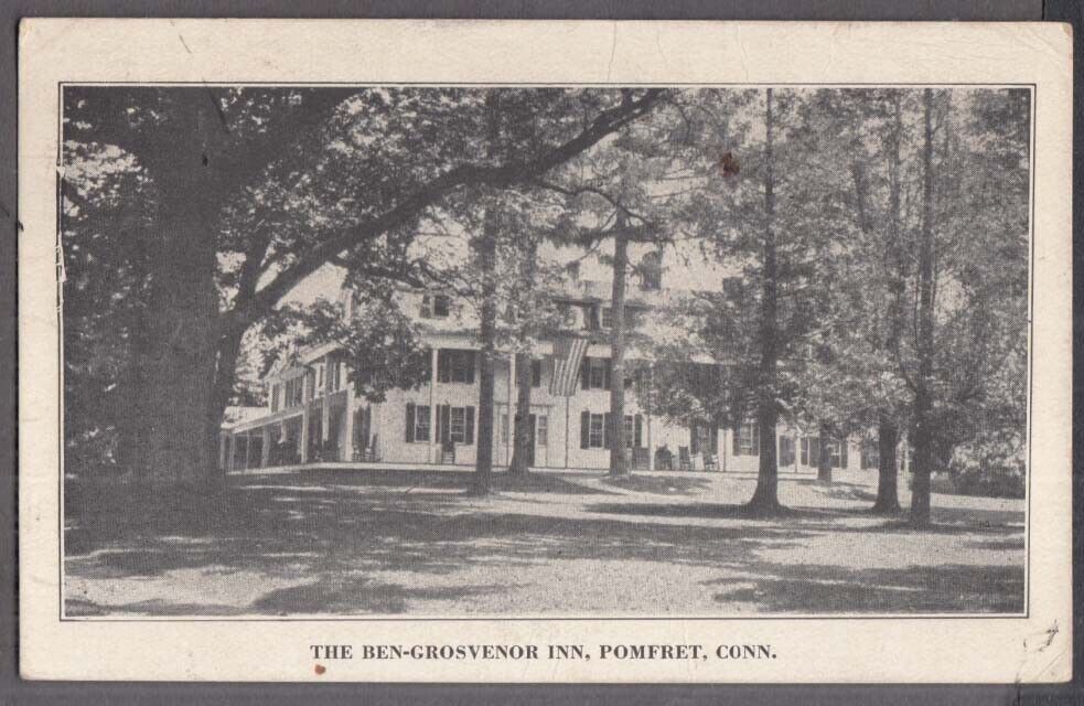 The Ben Grosvenor Inn at Pomfret CT postcard 1935