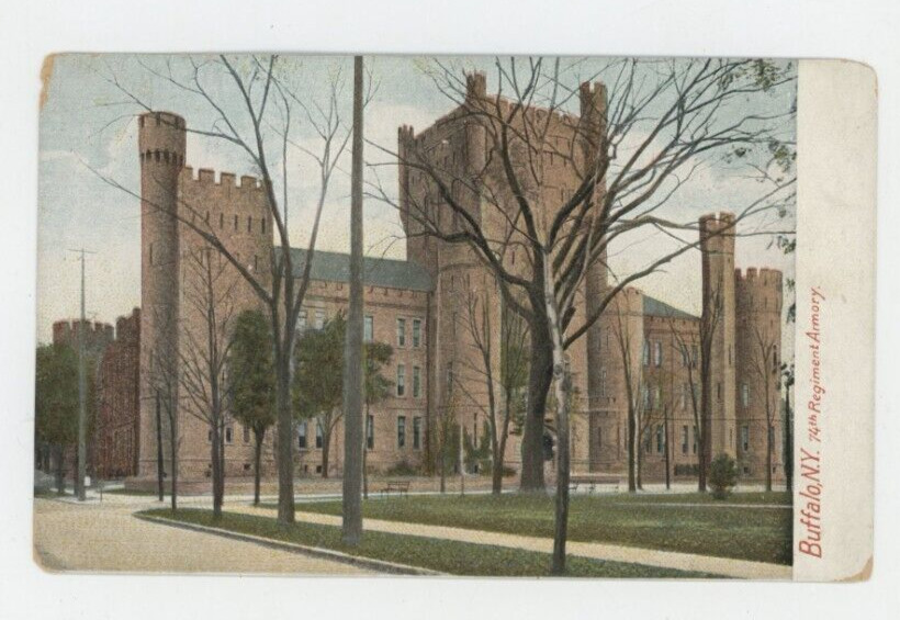 Vintage Postcard  74TH REGIMENT ARMORY BUFFALO NY UNDIVIDED BACK UNPOSTED