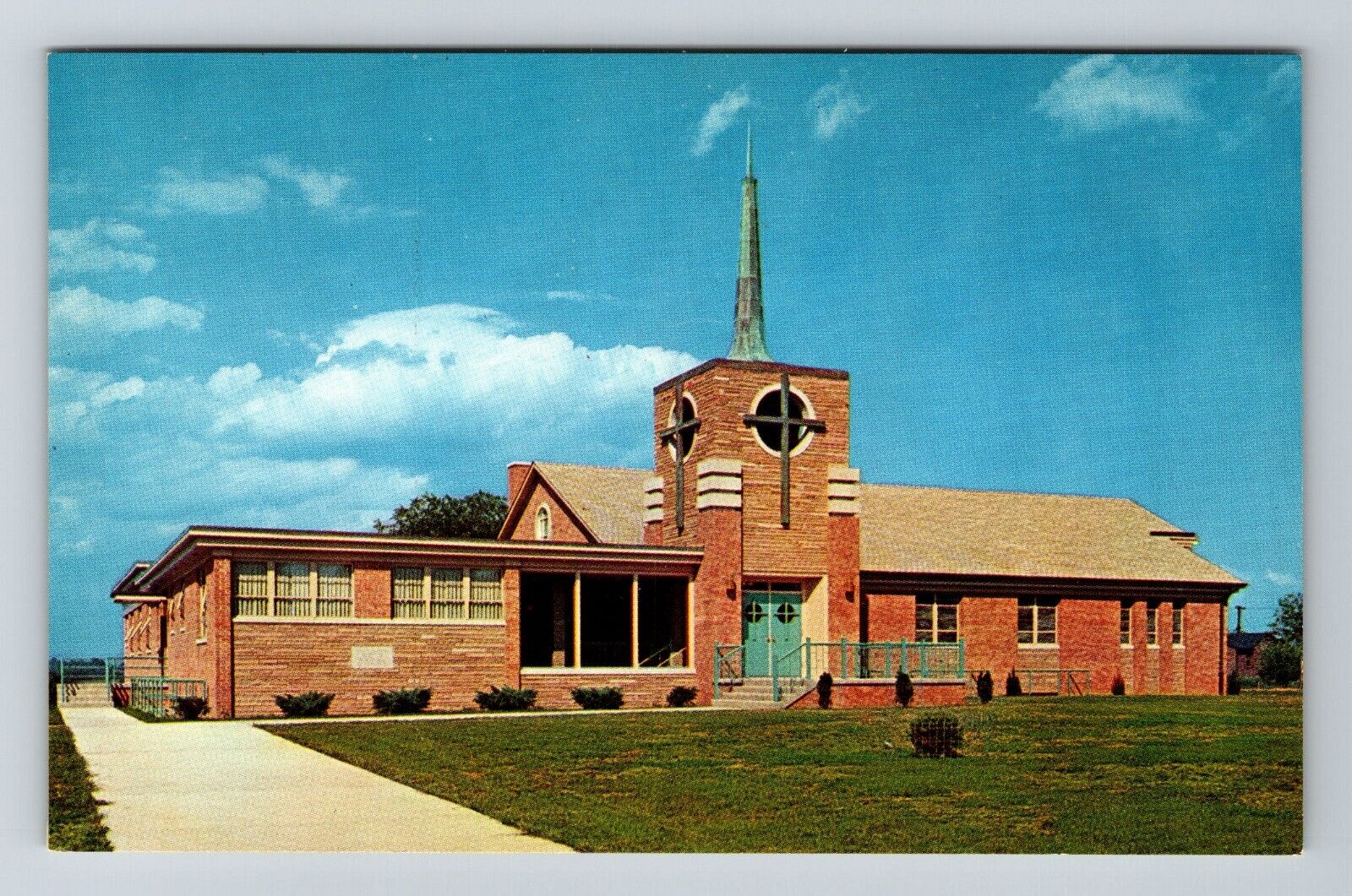 Christiansburg VA-Virginia, Church The Brethren, Vintage Postcard