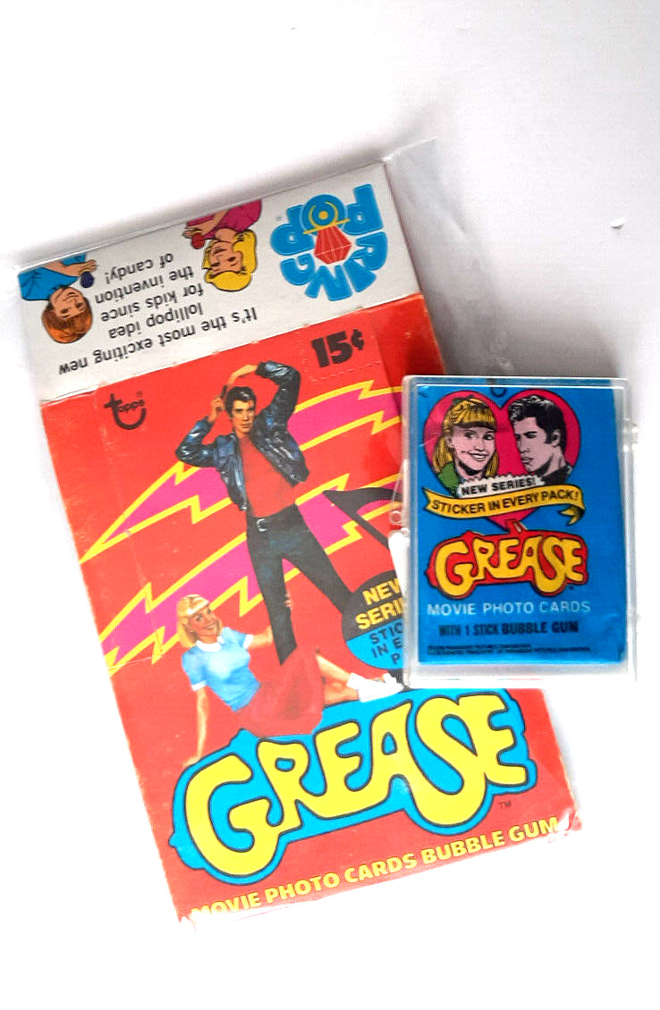 1978 Topps Grease Series 2 Empty Sellers Display box w/ One Sealed Wax Pack