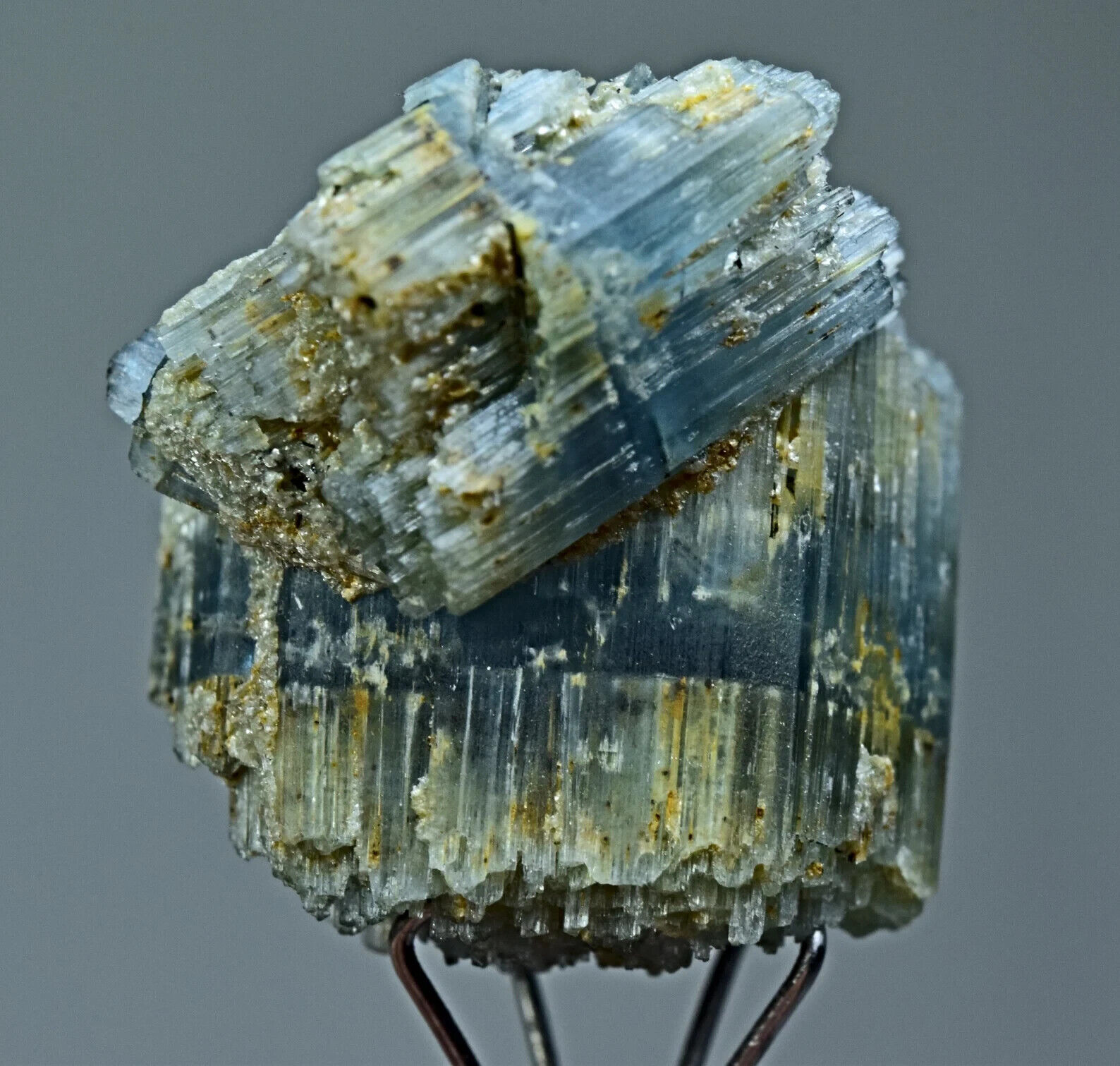 13 Carat Unusual Unique Vorobyevite Beryl Rosterite Crystal with Tiny Tourmaline