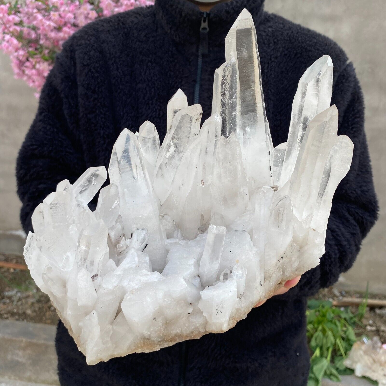 7.2lb A+++Large Natural clear white Crystal Himalayan quartz cluster /mineralsls