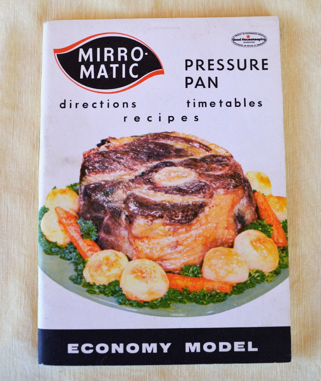 VTG 1961 Mirro Matic Pressure Pan Economy Model Directions Recipes Timetables