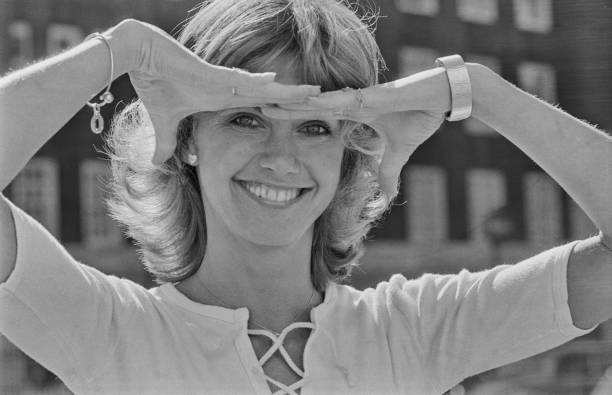 British-Australian singer and actress Olivia Newton-John UK 1970s OLD PHOTO
