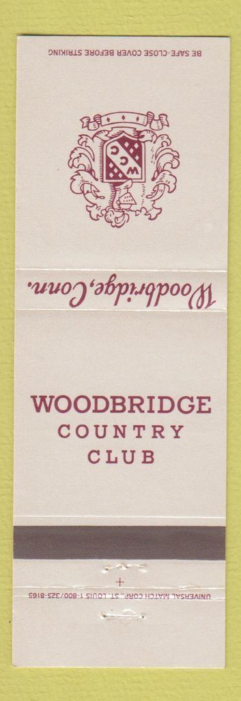 Matchbook Cover - Woodbridge Country Club CT