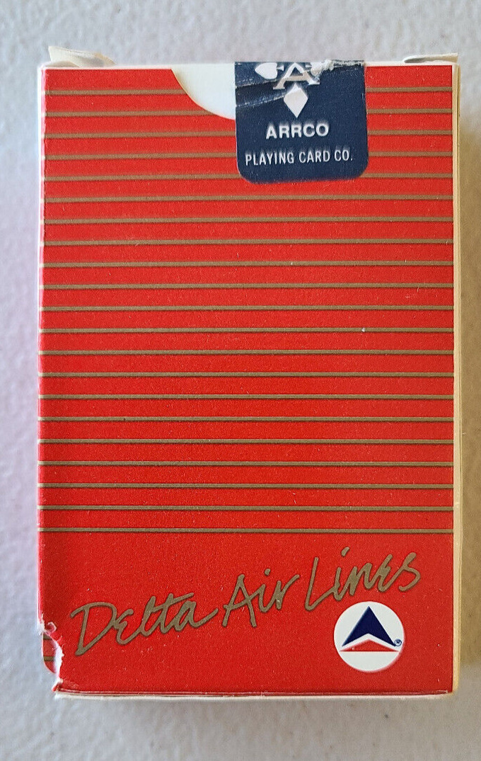 Vintage ARRCO Delta Air Lines Playing Cards NOS Sealed