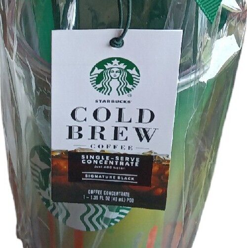 Starbucks 16oz Acrylic Cold Cup Straw Lid Tumbler Cold Brew Coffee Gift Set