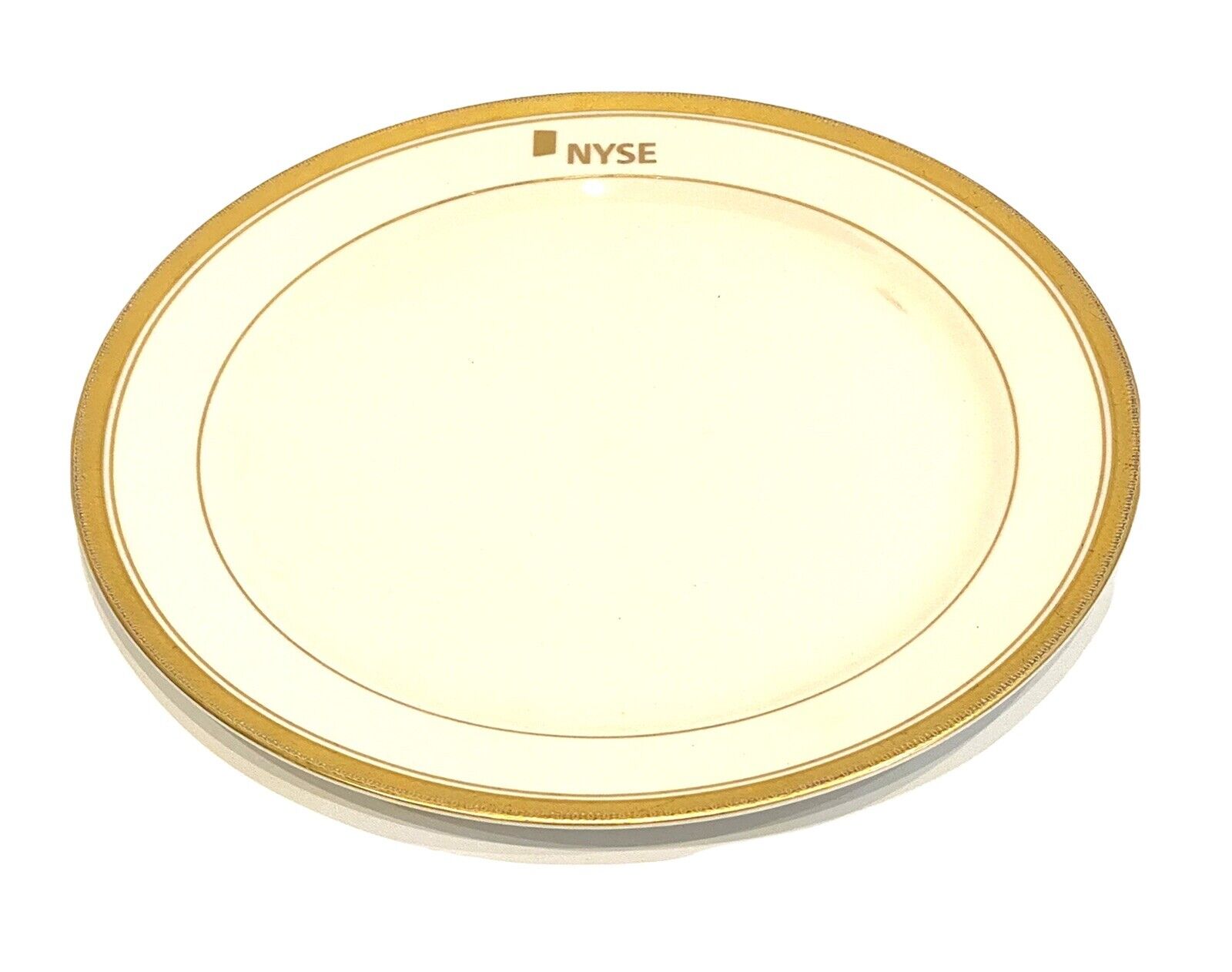 Rare NYSE New YorK Stock Exchange Luncheon Club Pickard Dinner Plate Gold