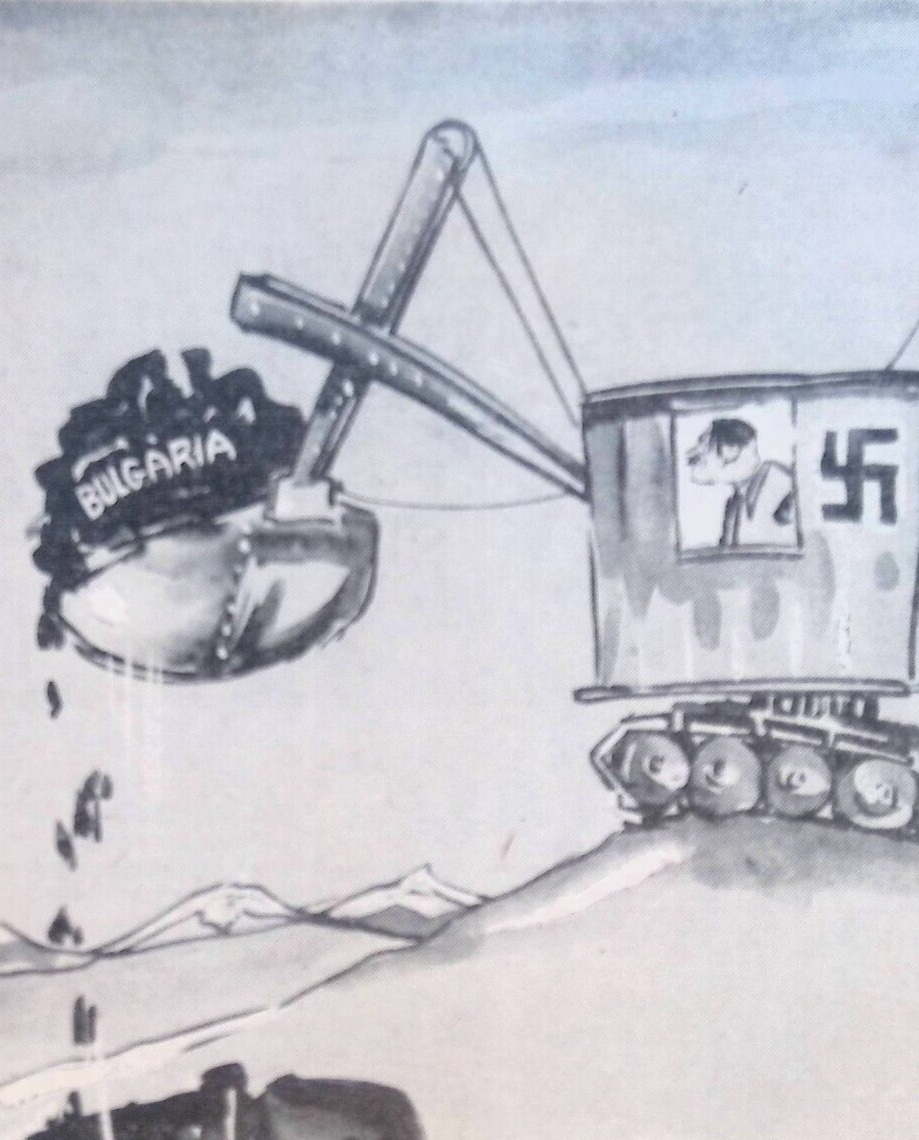 Nazi Hitler Germany Alliance Bulgaria Original Political Cartoon WWII 3/3/1941