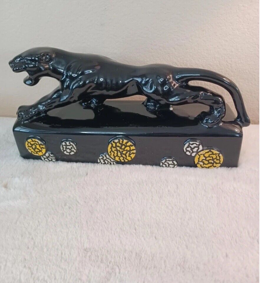 Vintage Rare Black Panther Table Lamp
