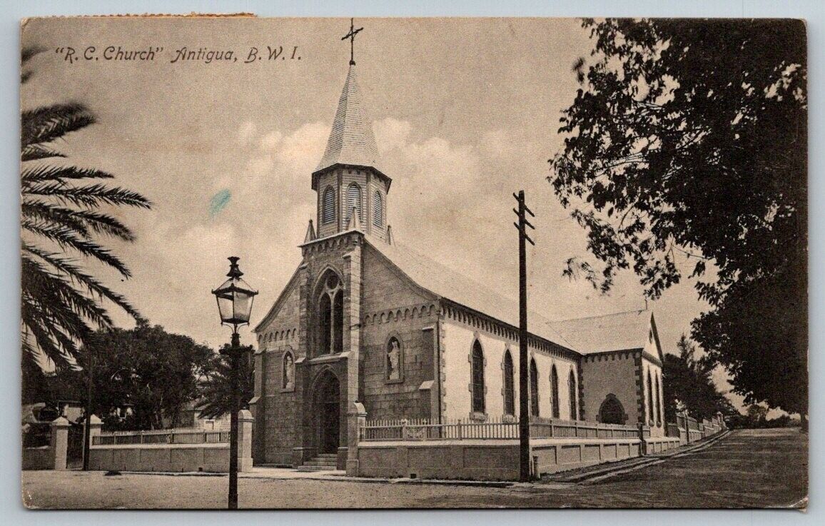 Antigua  British West Indies  R.C. Church Postcard  1911