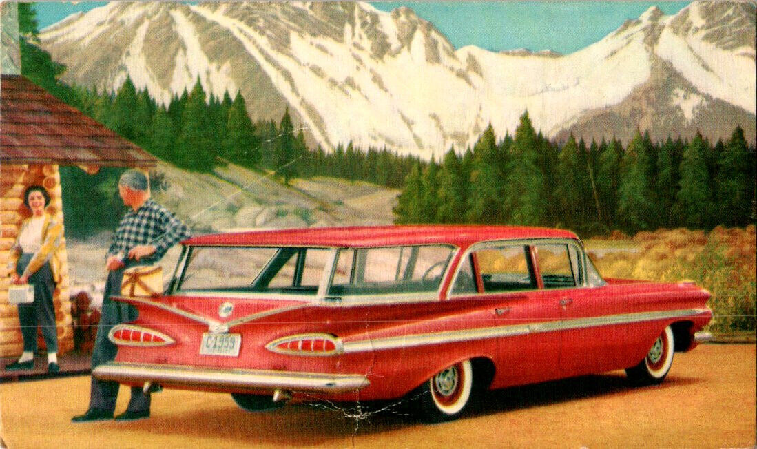 1959 Chevrolet Nomad Station Wagon postcard