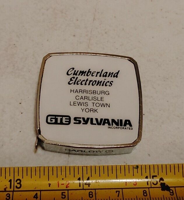 Vtg Cumberland Electronics GTE Sylvania Harrisburg Carlisle York Measuring Tape