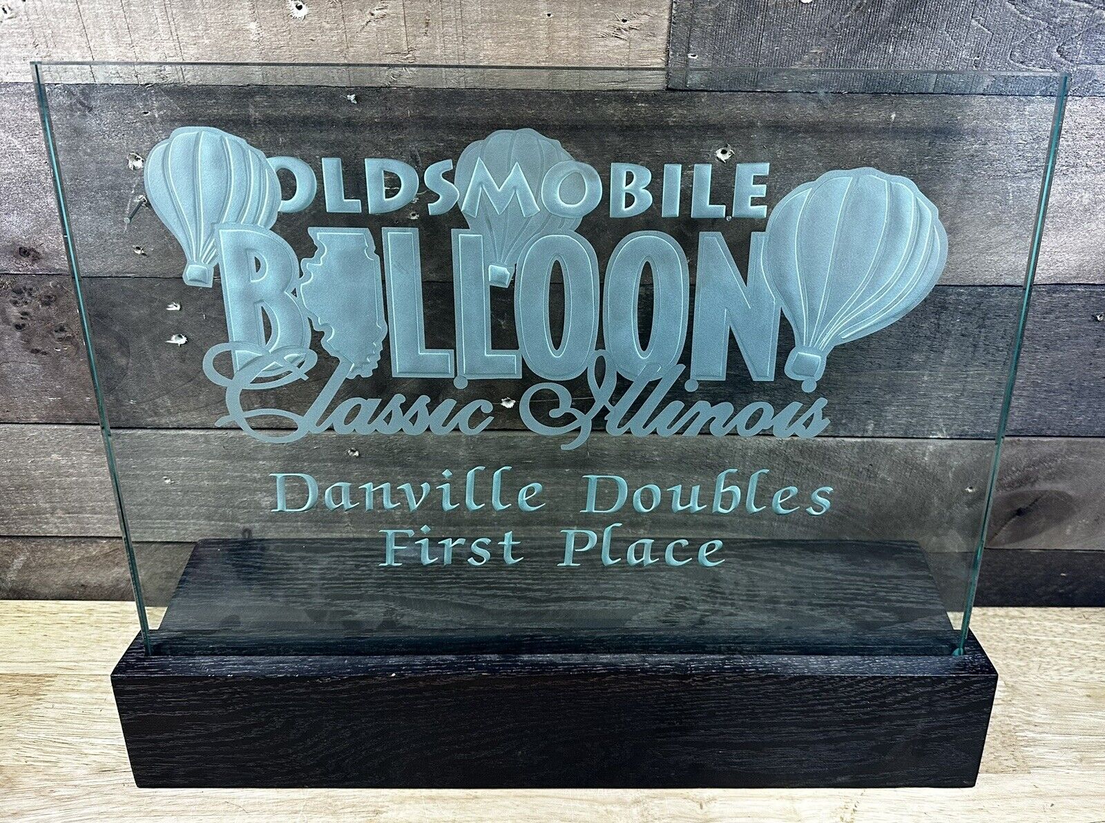 Vintage OldsMobile Balloon Classic Danville Doubles 1st Place Trophy