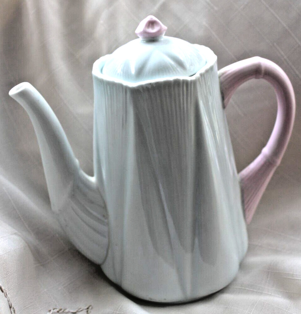 Shelley Blue & Pink Coffee Pot