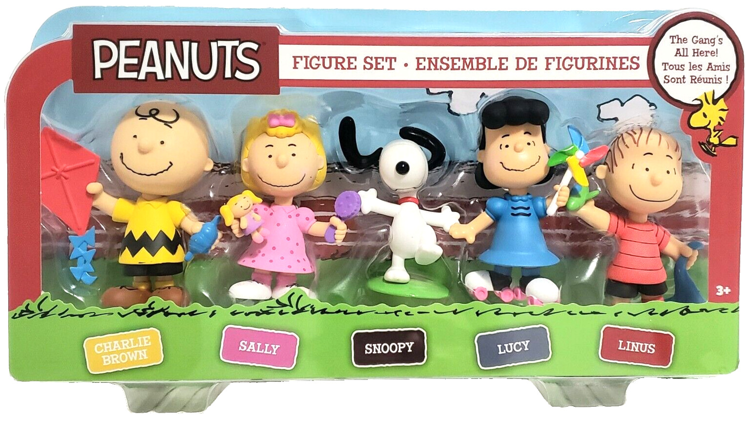 Peanuts Charlie Brown Figure Set - 2015 Just Play Release - French Canadian Pkg.