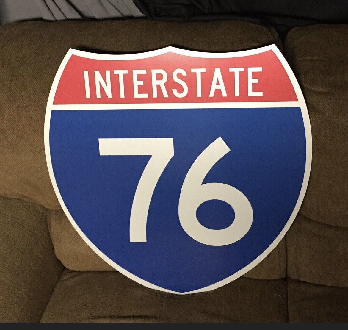 AUTHENTIC I-76 INTERSTATE 76 SIGN SHIELD ALUMINUM SIGN, 24\
