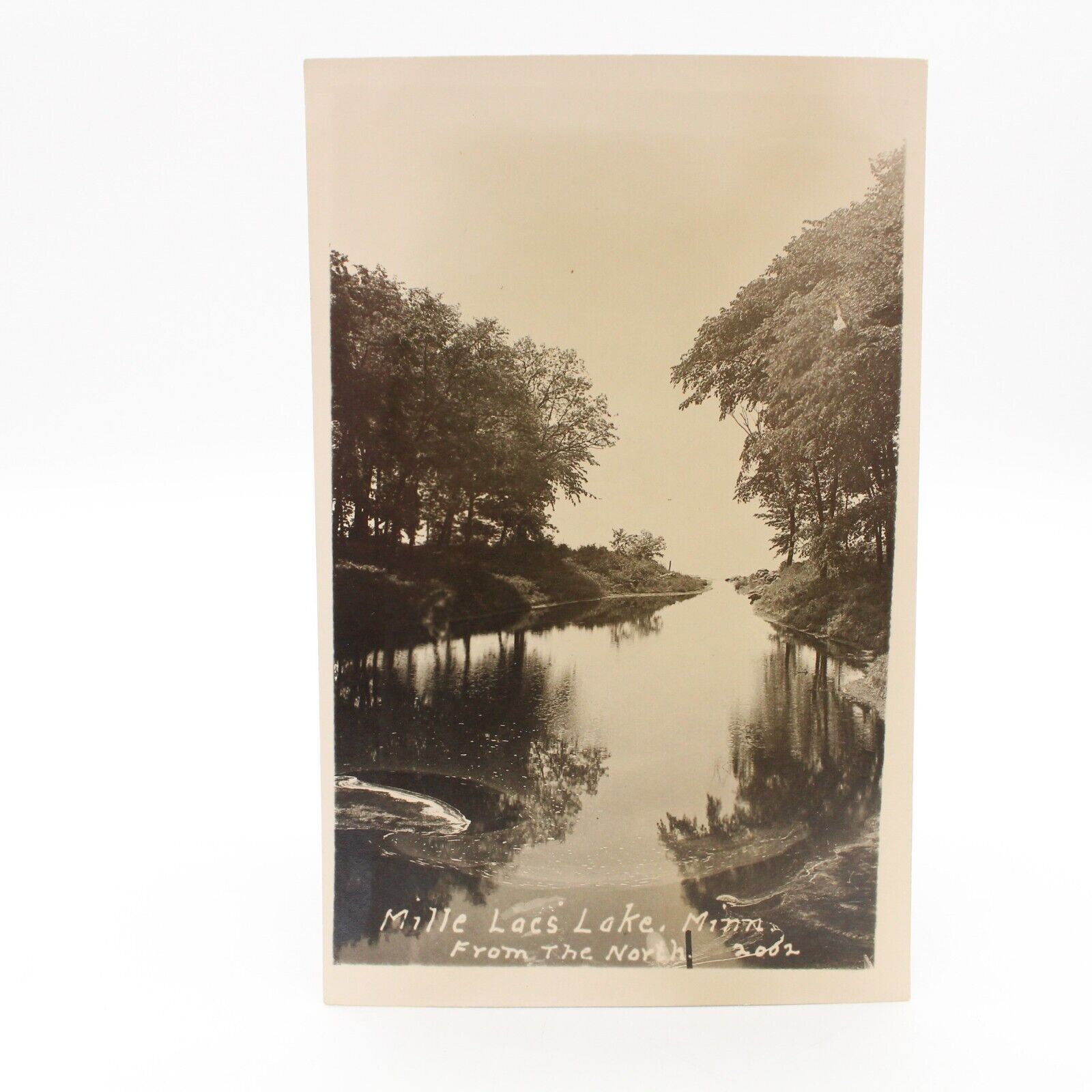 RPPC Photo Postcard Mille Lacs Lake MN Minnesota from the North Unposted