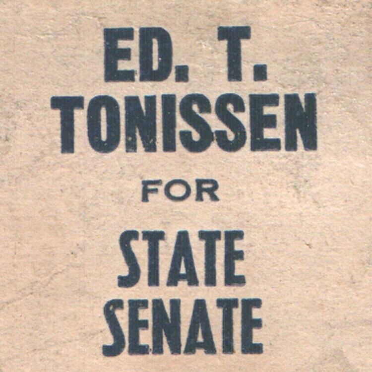 1940s Ed T Tonissen State Senate House Representative Asheville North Carolina