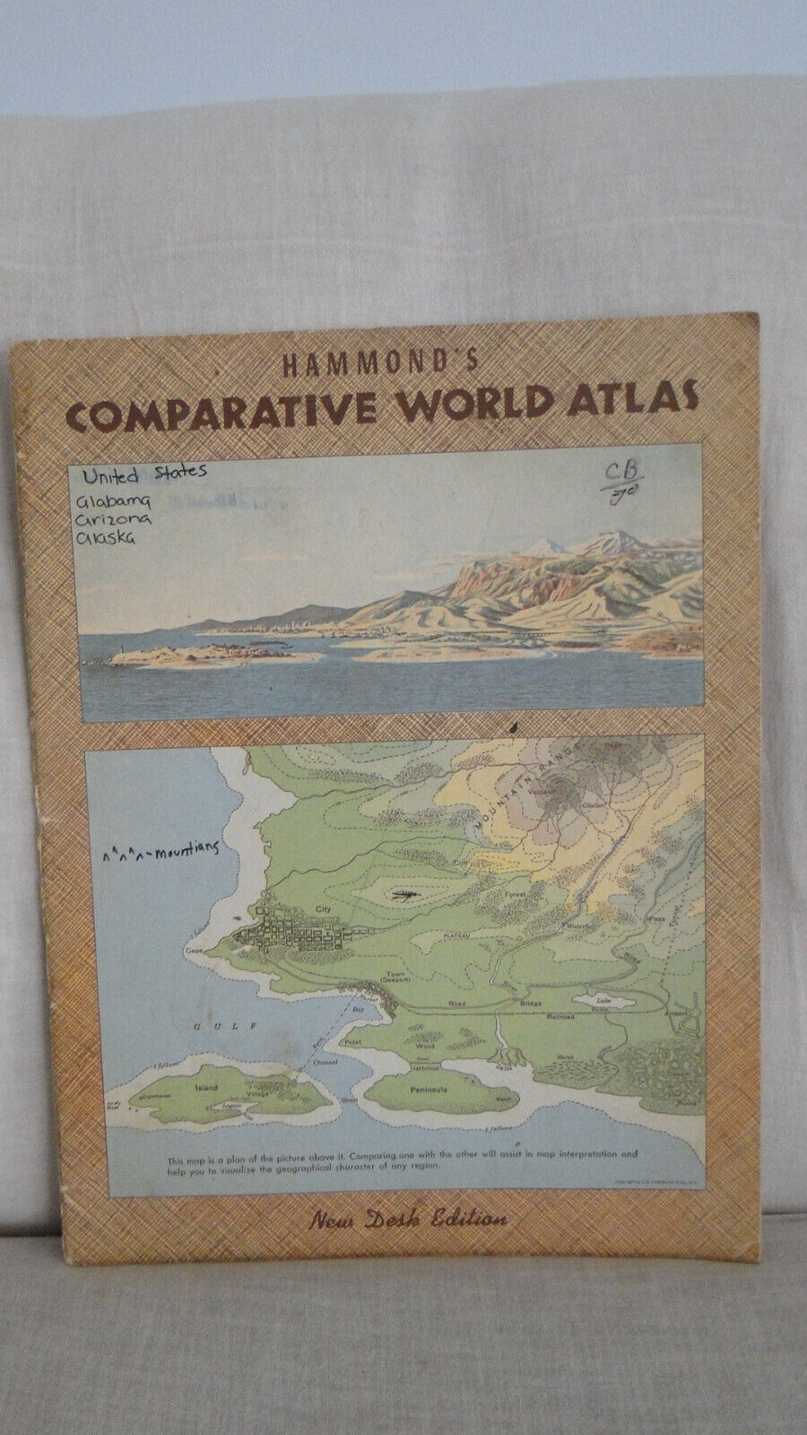 HAMMOND'S COMPARATIVE WORLD ATLAS - New Desk Edition 1956 pb