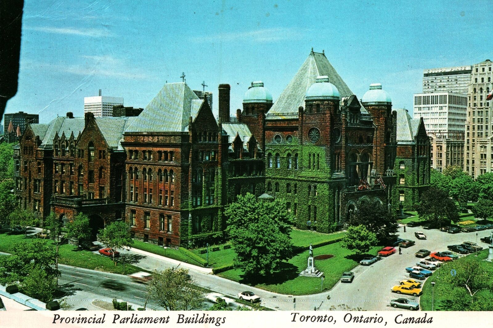CONTINENTAL SIZE POSTCARD PROVINCIAL PARLIAMENT BUILDINGS AT TORONTO CANADA 1972