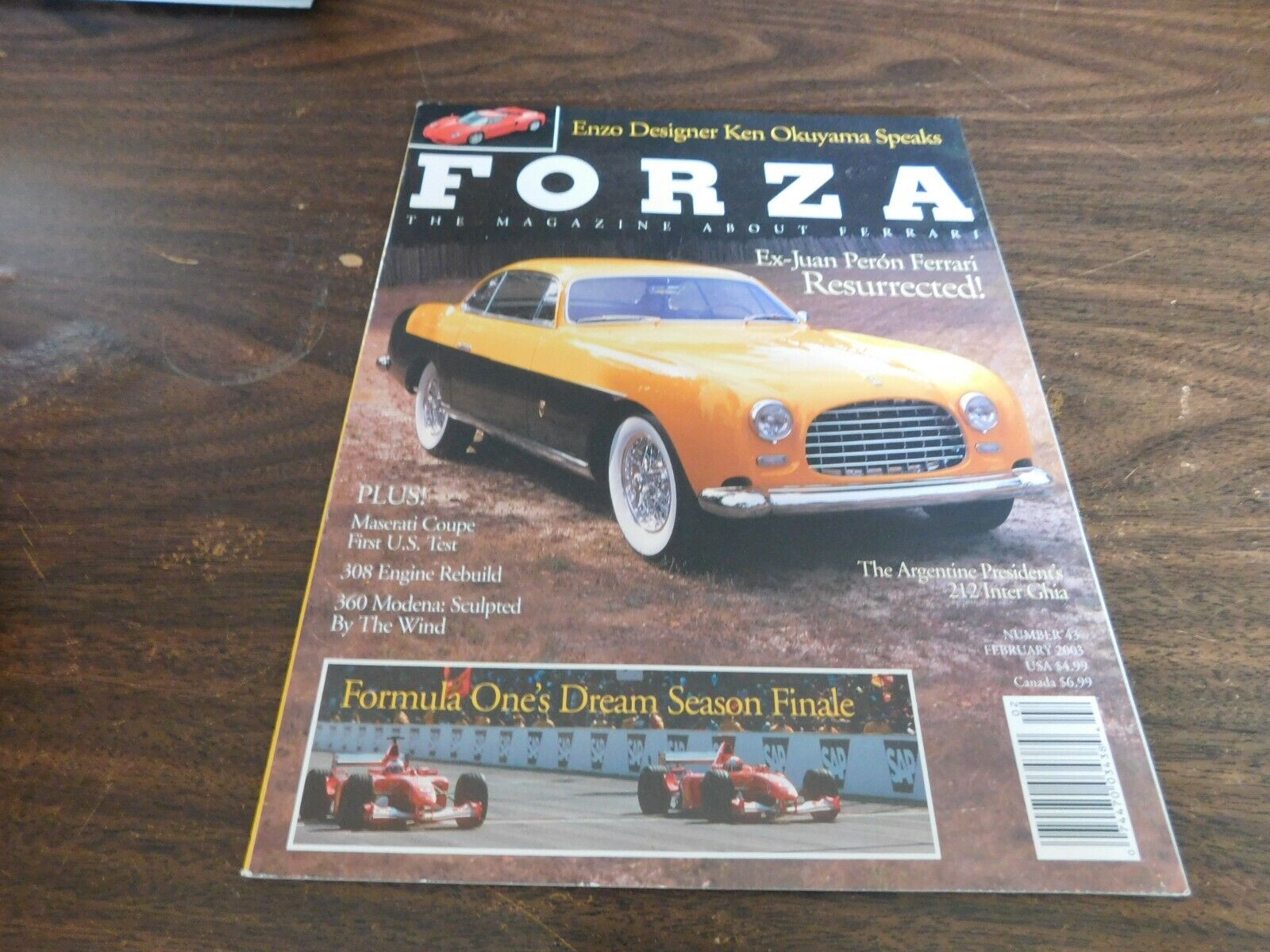 Forza The Magazine About Ferrari #43 February 2003 308, 212 Inter Ghia
