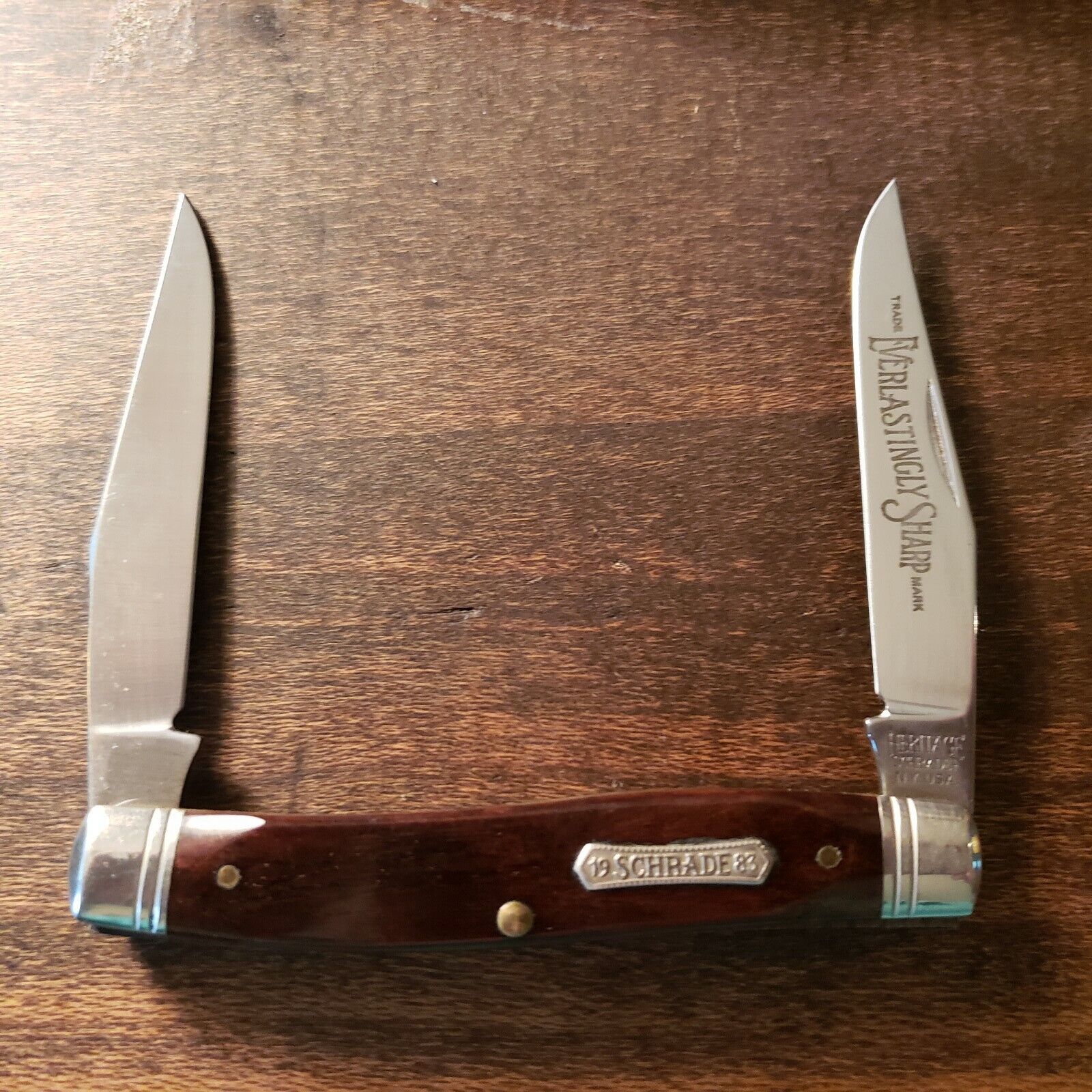 Heritage Schrade+ USA 1983 Everlasting Sharp 7801 Bone Muskrat Knife Near Mint