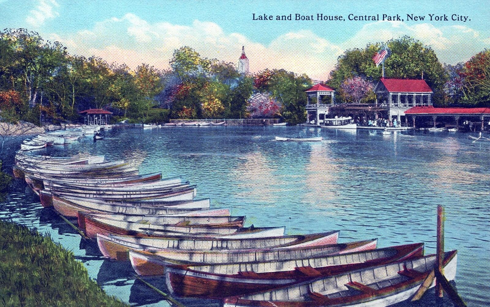 NEW YORK CITY - Central Park Lake And Boat House Postcard