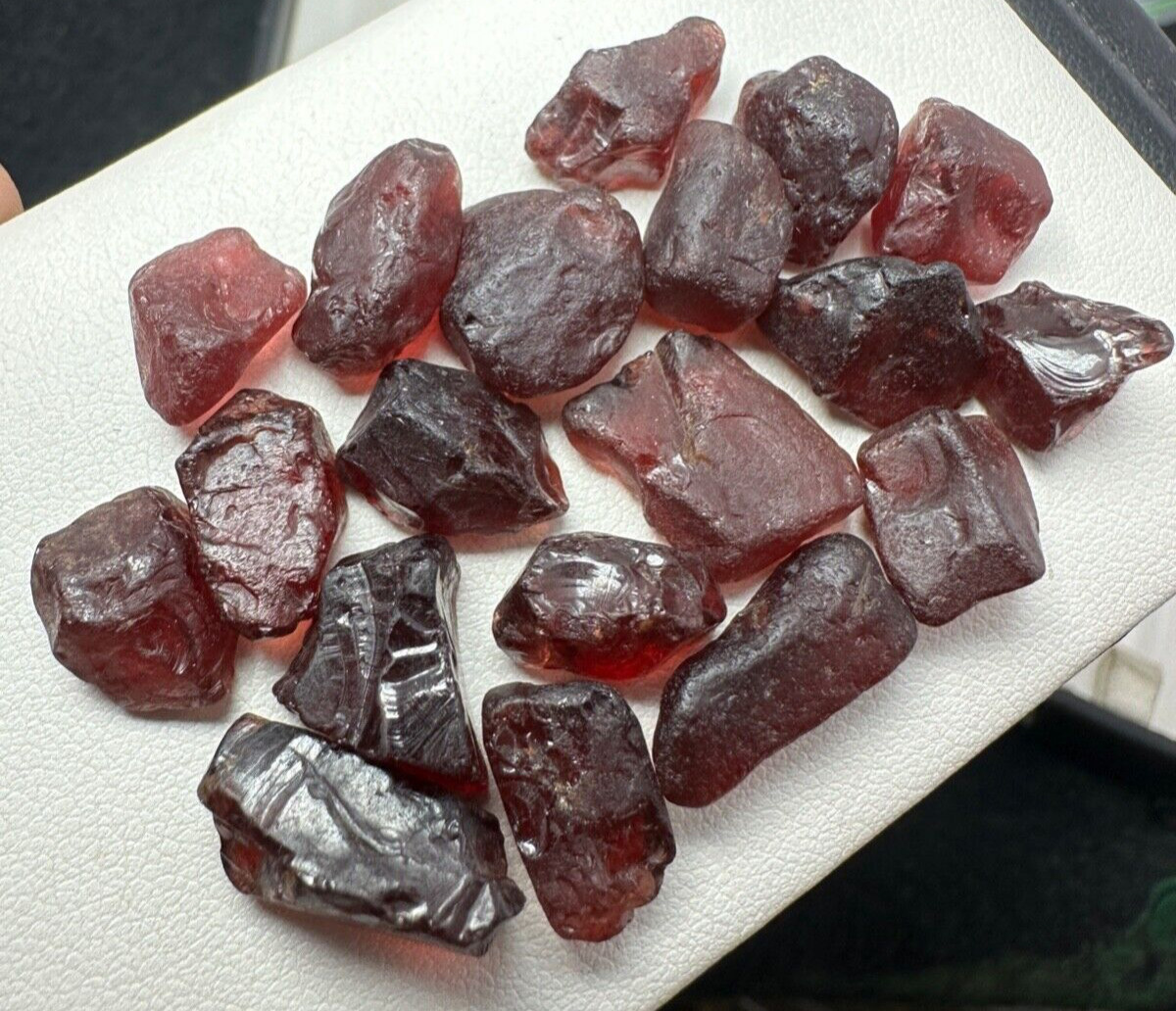 129.45 cts Red garnet rough Lot @africa