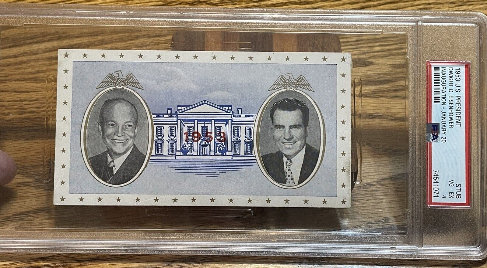 1953 Dwight Eisenhower Presidential Inauguration Ticket PSA Authenticated 
