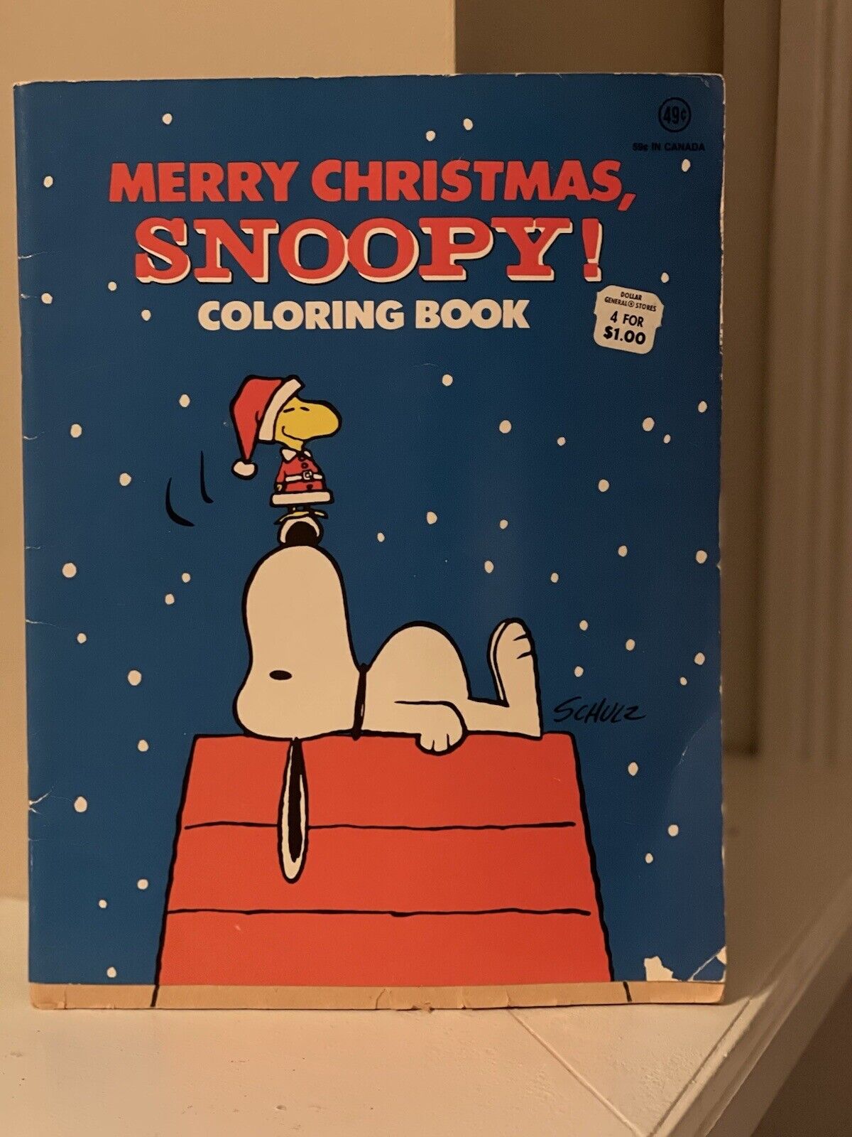 Peanuts vintage Merry Christmas Snoopy coloring book NEW UNUSED 1979