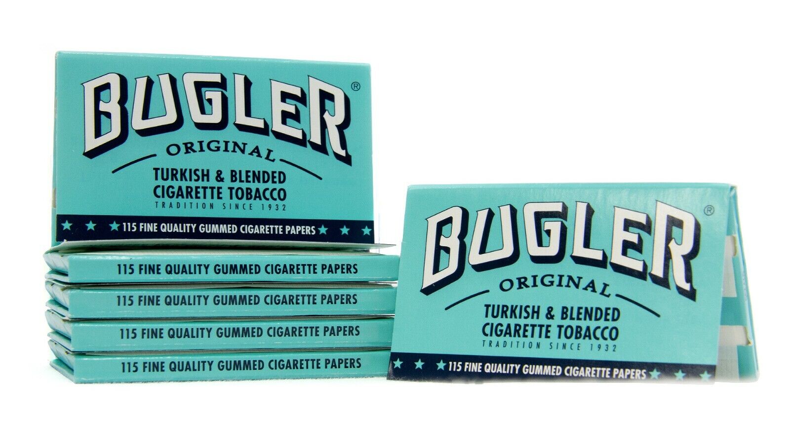 Bugler Original Turkish and Blended Cigarette Tobacco 115 Papers (6 Packs)