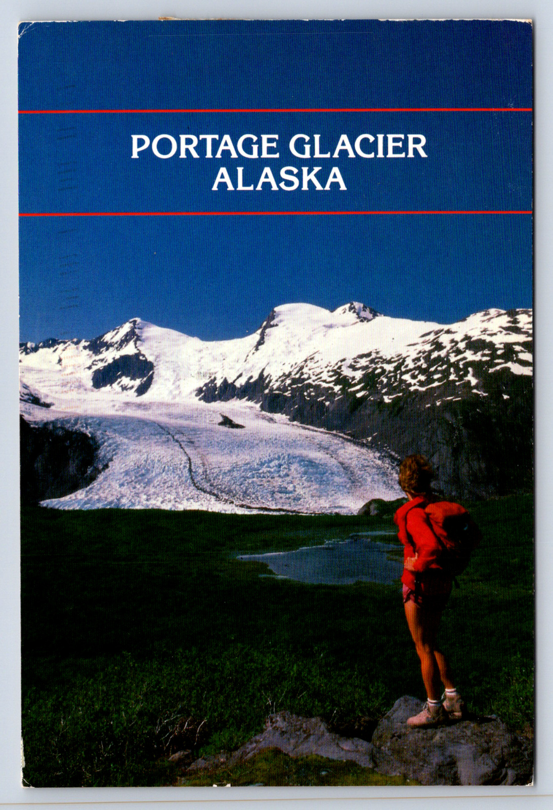 Vintage Postcard Portage Glacier Alaska