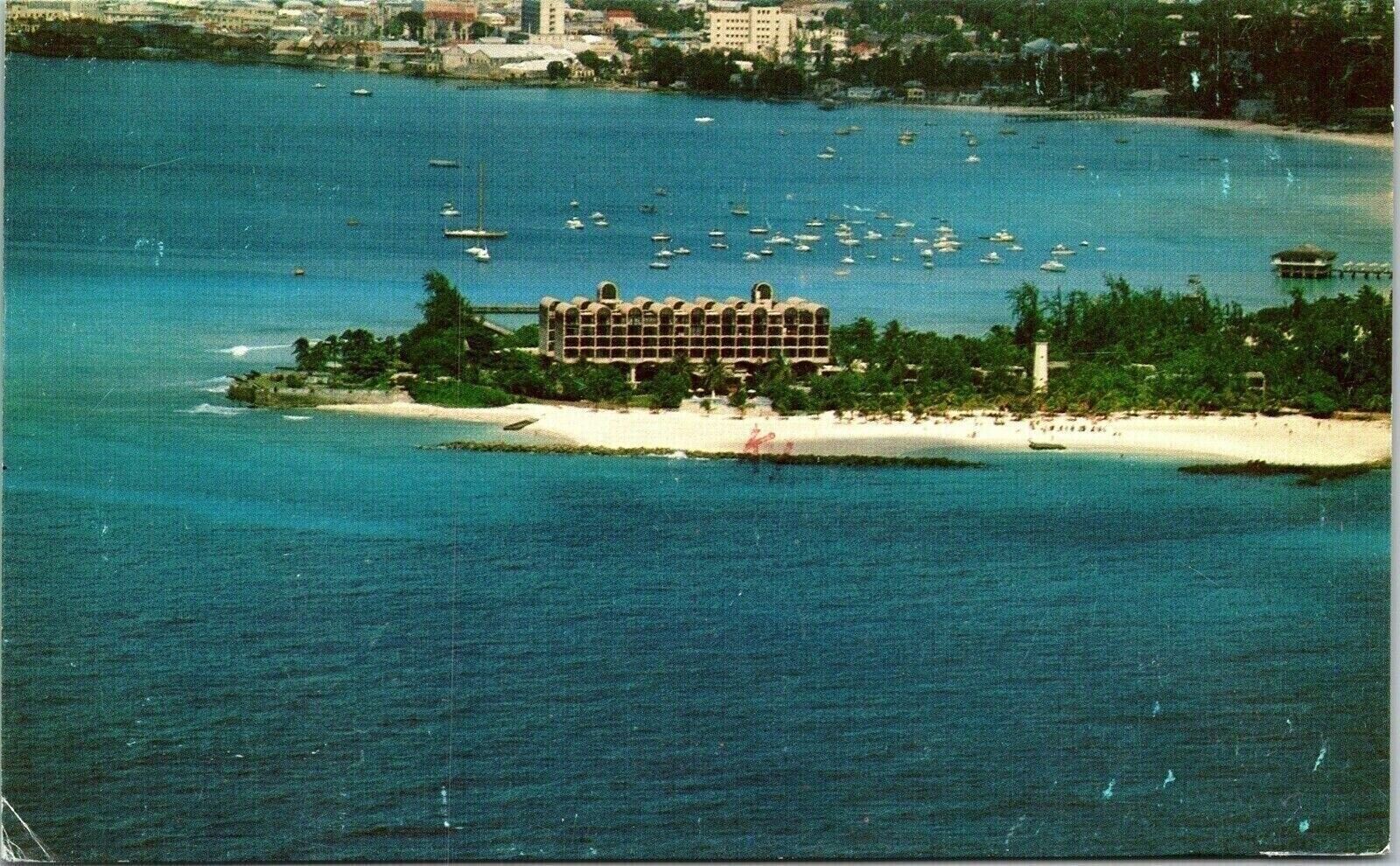 Hilton International Barbados Luxury Beach Resort British Fort Postcard Cancel