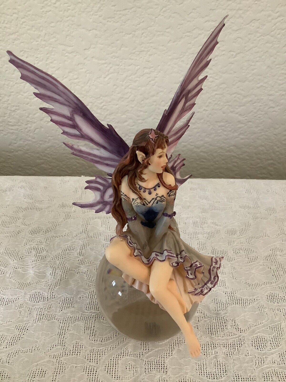 Amy Brown Fairy On Glass Ball Munro