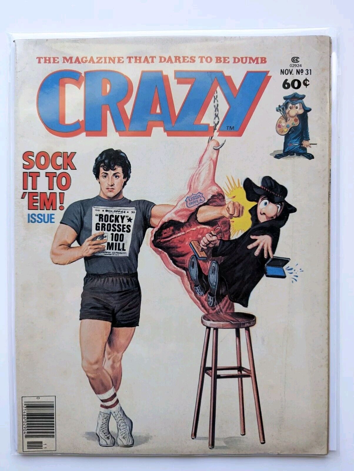 Crazy (Magazine) #31 ; Marvel | Rocky - Stallone bagged & boarded 