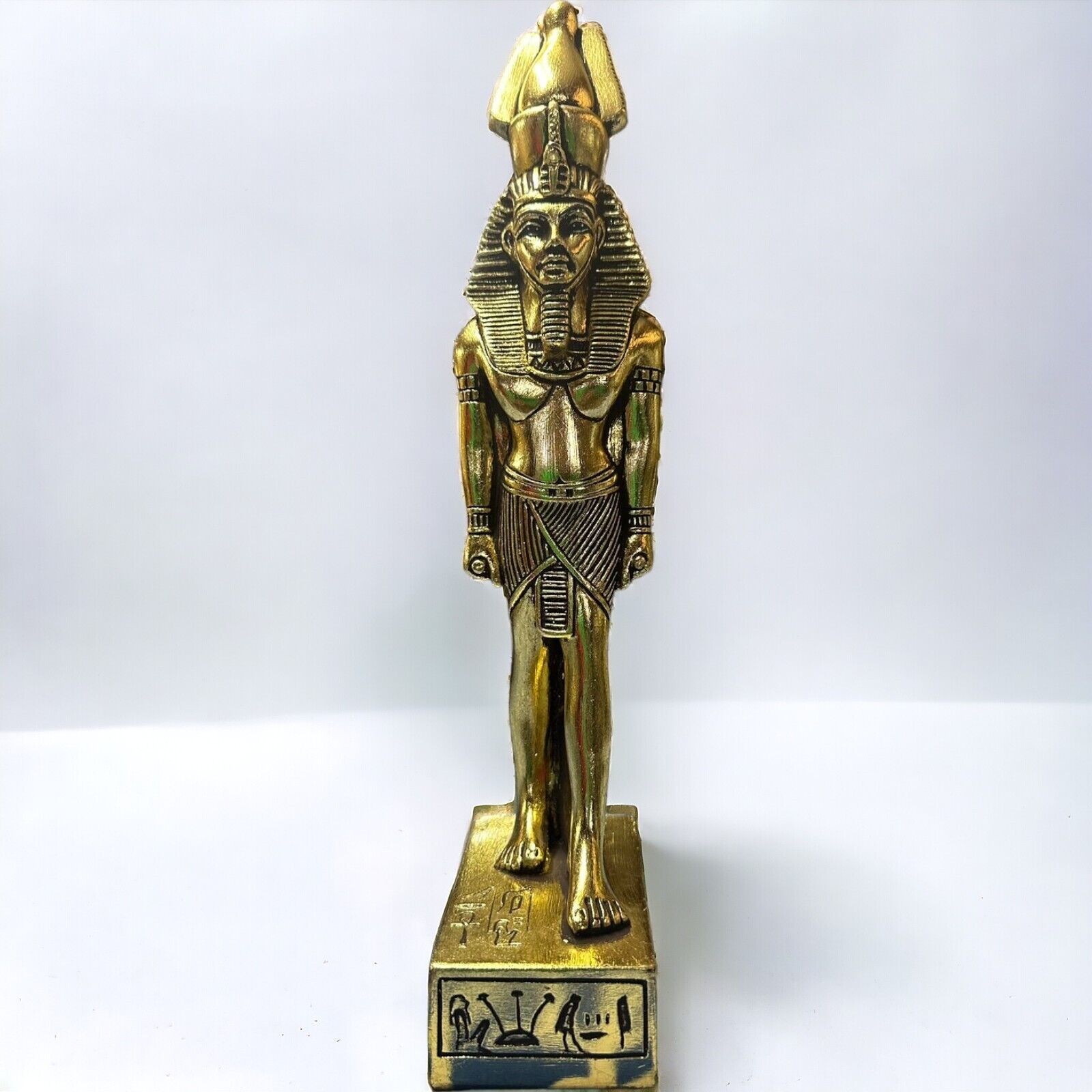 UNIQUE ANCIENT EGYPTIAN ANTIQUES Golden Statue Large Of King Ramses II Egypt BC