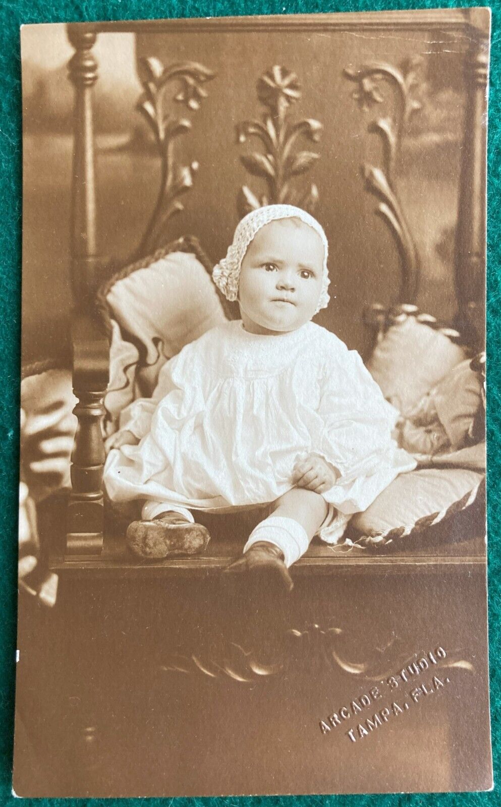 1918 Real Photo Postcard Baby Arcade Studio Tampa Florida RPPC Identified 