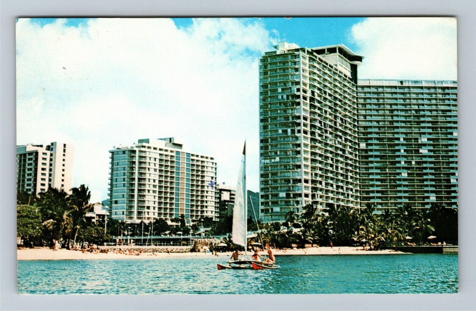 Waikiki Beach HI-Hawaii, The Ilikai, Hotel, c1979 Vintage Postcard
