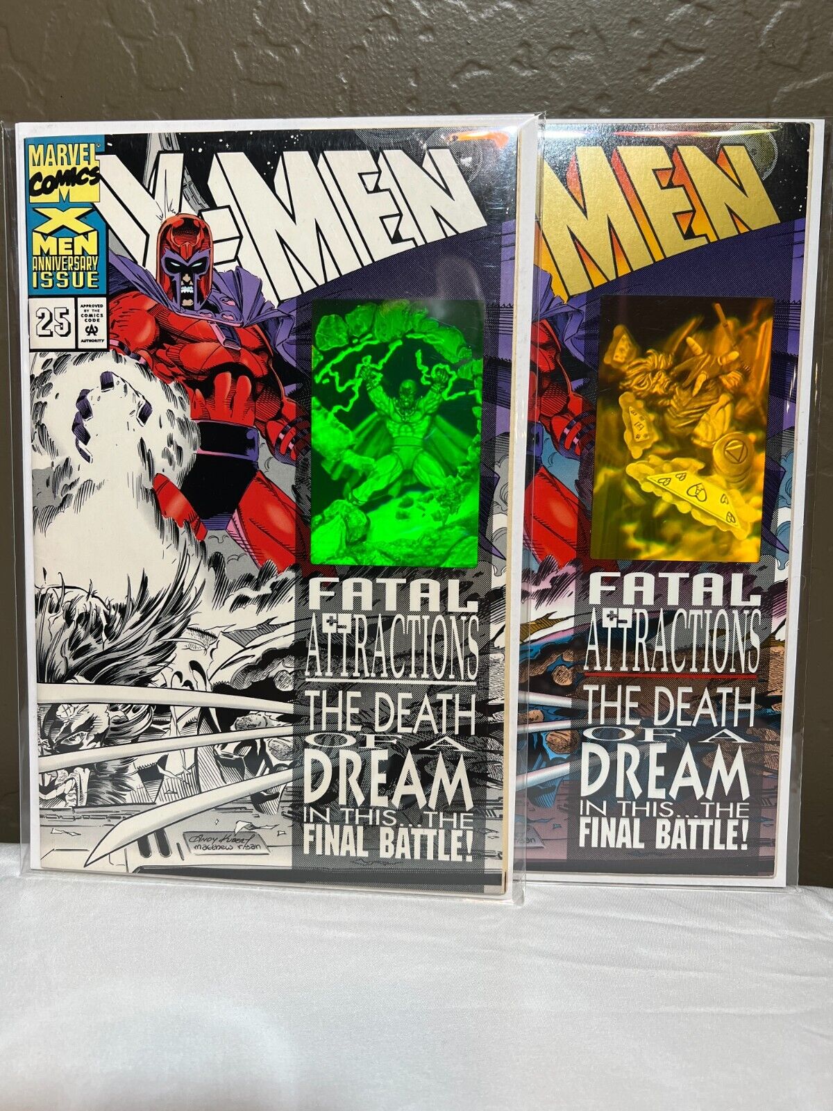 X-MEN #25 BLACK & WHITE + GOLD EDITION MAGNETO WOLVERINE ADAMANTIUM 1993