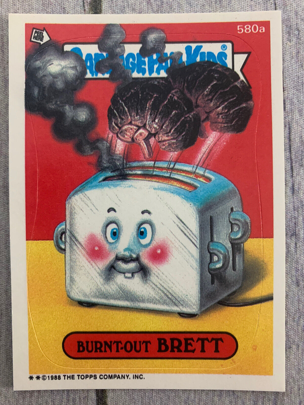 Garbage Pail Kids OS14 GPK Original 14th Series Burnt Out Brett Card 580a