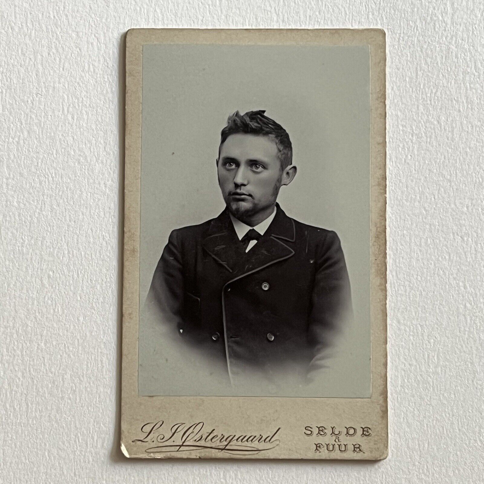 Antique CDV Photograph Handsome Young Man Selde Denmark