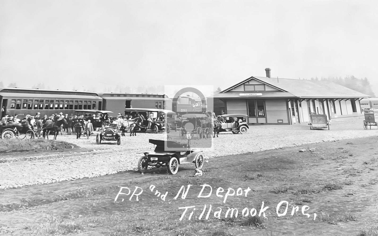 Railroad Train Station Depot PR & N Tillamook Oregon OR