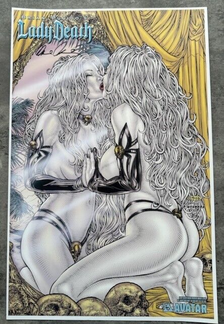 Juan Jose Ryp Lady Death Print Signed By Brian Pulido 11X17 On Cardstock