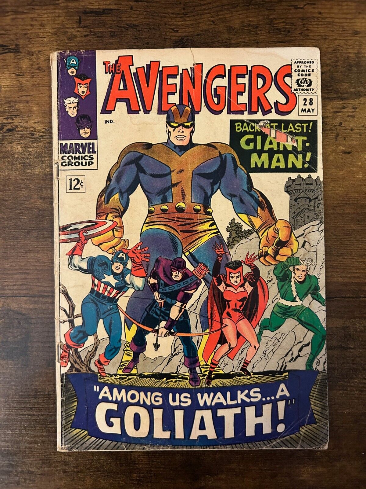 Avengers #28 Marvel Comics (May, 1966) 2.5 GD+ 1st App Goliath Collector