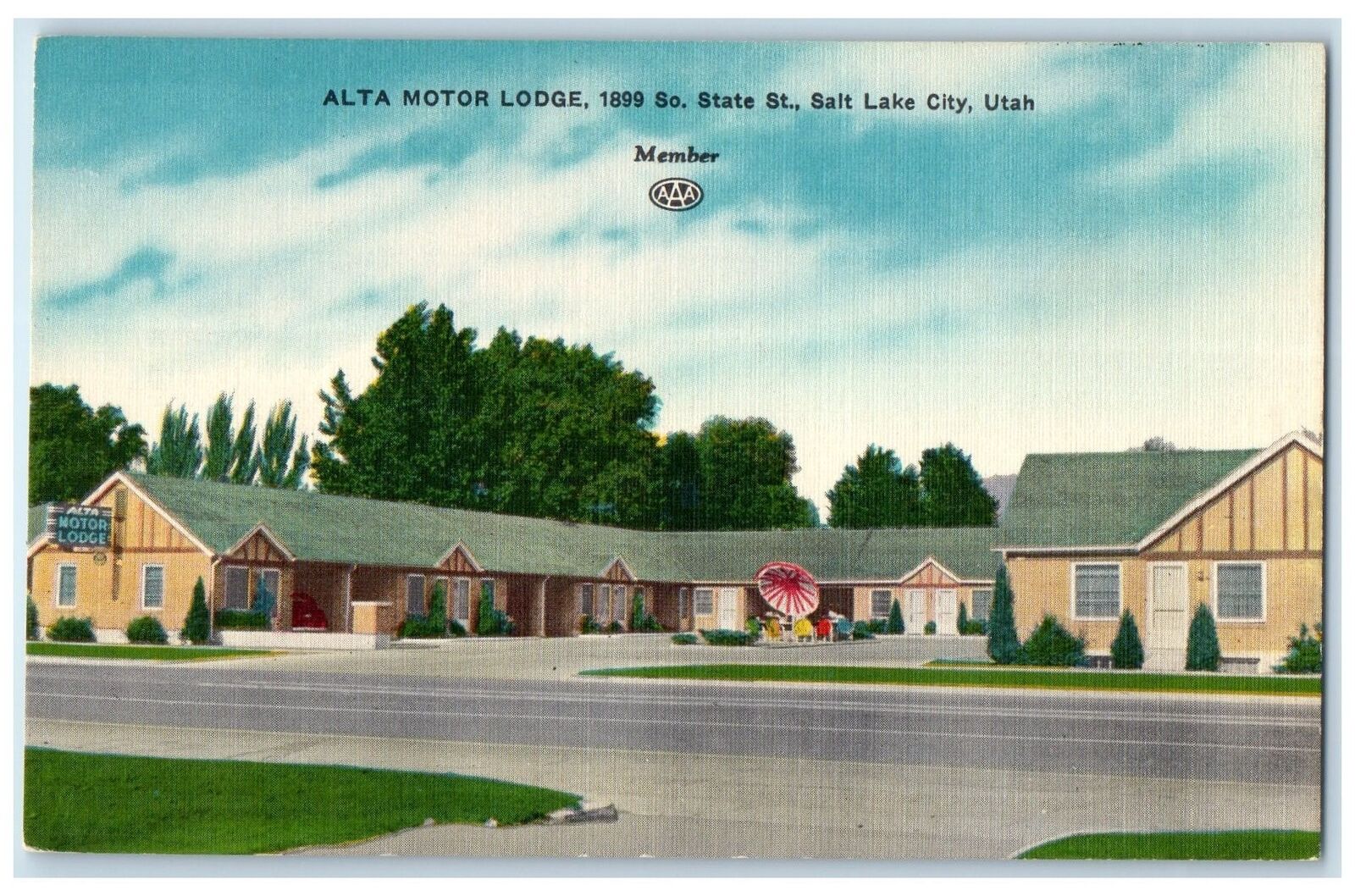 c1940\'s Alta Motor Lodge & Restaurant Roadside Salt Lake City Utah UT Postcard