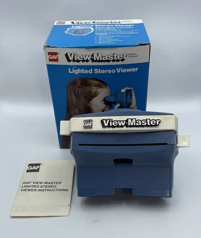 GAF View-Master Stereo Products Lighted Stereo Viewer #2062 W/ Original Box