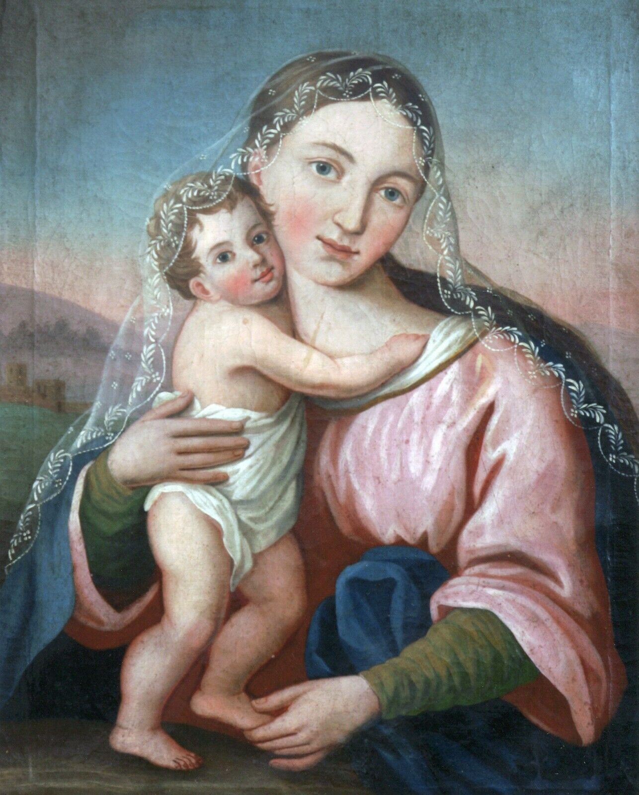 Catholic print picture- Virgin Mary&baby Jesus 3 R - 8\