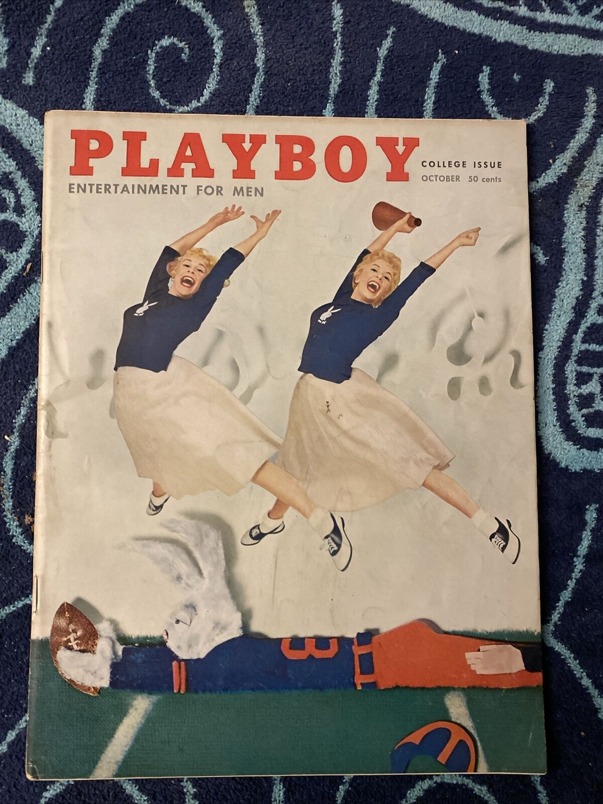 PLAYBOY OCTOBER 1956 Joan Bradshaw Janet Pilgrim Hemingway Playboy Apart Mintish