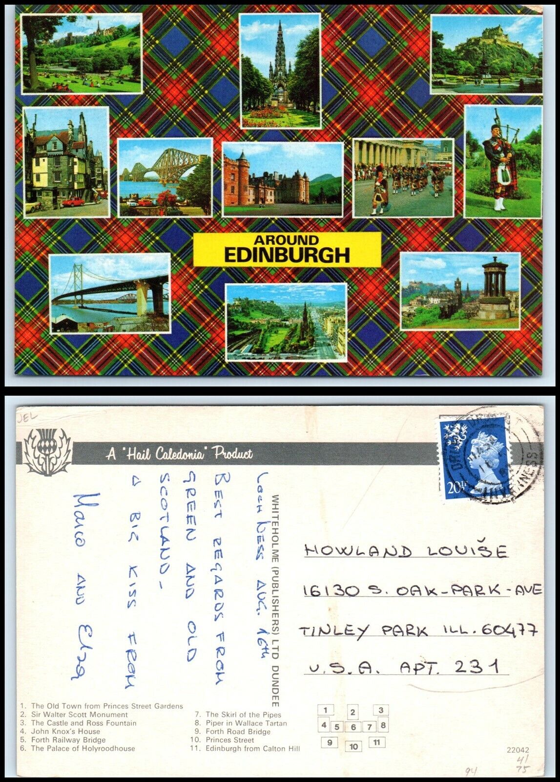 UK / SCOTLAND Postcard - Around Edinburgh - Multiview CR